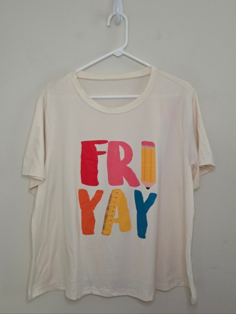 Shein Curve Women's Friyay Teacher T-shirt Sz 2XL